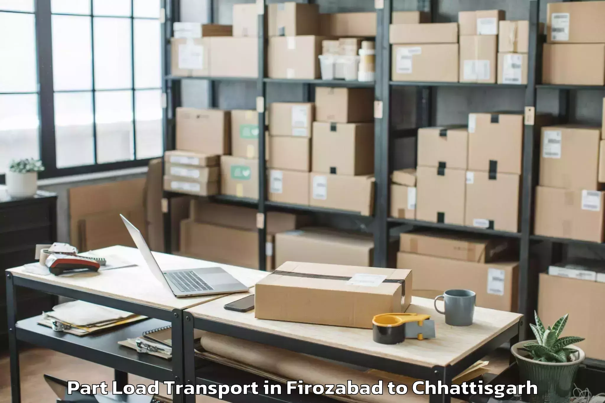 Book Your Firozabad to Bilaspur Airport Pab Part Load Transport Today